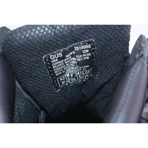 Brahma Mens Gus 2518950 Black Leather Steel Toe Wo - Picture 5 of 6